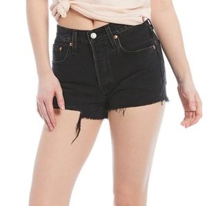 Levi's 501 Original High Rise Frayed Hem Shorts Size 25